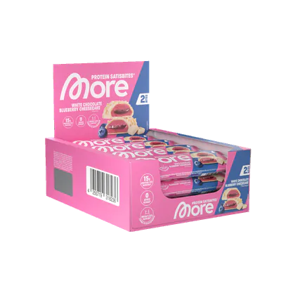 More Satisbites White Chocolate Blueberry Cheesecake